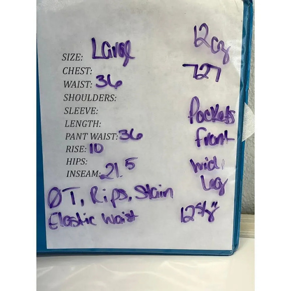 PURE JILL Womens L Khaki Elastic Waist Wide Leg 100% Lyocell Pants - Picture 11 of 14